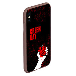 Чехол iPhone XS Max матовый Green day, цвет: 3D-коричневый — фото 2