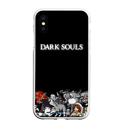 Чехол iPhone XS Max матовый 8bit Dark Souls, цвет: 3D-белый