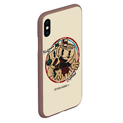 Чехол iPhone XS Max матовый CUPHEAD, цвет: 3D-коричневый — фото 2