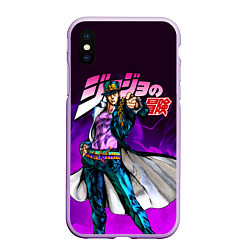 Чехол iPhone XS Max матовый JOJOS BIZARRE ADVENTURE, цвет: 3D-сиреневый