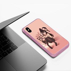 Чехол iPhone XS Max матовый Bunny Girl, цвет: 3D-розовый — фото 2