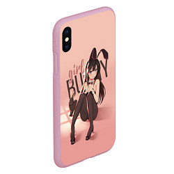 Чехол iPhone XS Max матовый Bunny Girl, цвет: 3D-розовый — фото 2