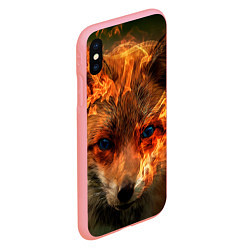 Чехол iPhone XS Max матовый Огненная лиса, цвет: 3D-баблгам — фото 2