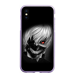 Чехол iPhone XS Max матовый TOKYO GHOUL ТОКИЙСКИЙ ГУЛЬ, цвет: 3D-светло-сиреневый