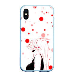 Чехол iPhone XS Max матовый AHEGAO KAGUYA, цвет: 3D-голубой