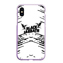 Чехол iPhone XS Max матовый Black sabbath, цвет: 3D-сиреневый