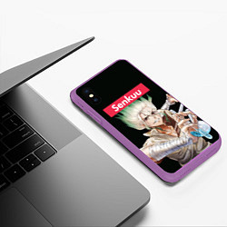 Чехол iPhone XS Max матовый Senkuu, цвет: 3D-фиолетовый — фото 2