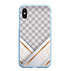 Чехол iPhone XS Max матовый Luxury white & Gold