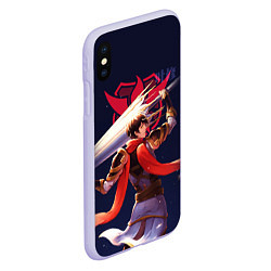 Чехол iPhone XS Max матовый The Kings Avatar Ye Xiu, цвет: 3D-светло-сиреневый — фото 2