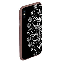 Чехол iPhone XS Max матовый Mandala, цвет: 3D-коричневый — фото 2