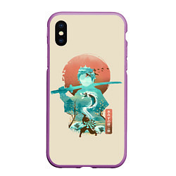 Чехол iPhone XS Max матовый Demon Slayer Tanjiro