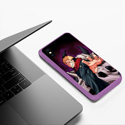 Чехол iPhone XS Max матовый Магическая битва, цвет: 3D-фиолетовый — фото 2