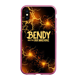 Чехол iPhone XS Max матовый BENDY LOGO