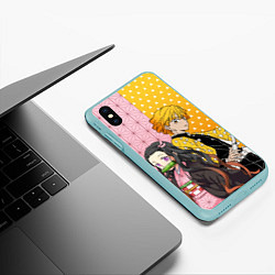 Чехол iPhone XS Max матовый ЗЕНИЦУ И НЕЗУКА КЛИНОК, цвет: 3D-мятный — фото 2