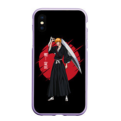 Чехол iPhone XS Max матовый BLEACH - Ichigo Kurosaki, цвет: 3D-светло-сиреневый