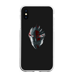 Чехол iPhone XS Max матовый Hollow Mask Bleach, цвет: 3D-белый