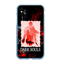 Чехол iPhone XS Max матовый DARKSOULS GAME, цвет: 3D-голубой