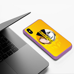 Чехол iPhone XS Max матовый Хичиго Bleach, цвет: 3D-фиолетовый — фото 2