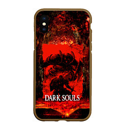 Чехол iPhone XS Max матовый DARK SOULS GAME STORY, цвет: 3D-коричневый