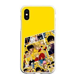 Чехол iPhone XS Max матовый Banana Fish, цвет: 3D-белый