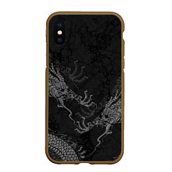 Чехол iPhone XS Max матовый Chinese Dragons