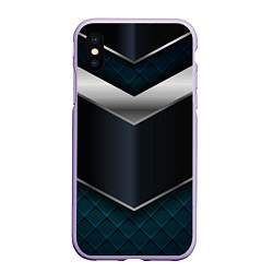 Чехол iPhone XS Max матовый 3D dark metal