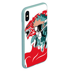 Чехол iPhone XS Max матовый ИЧИГО ДЕМОН BLEACH БЛИЧ, цвет: 3D-мятный — фото 2