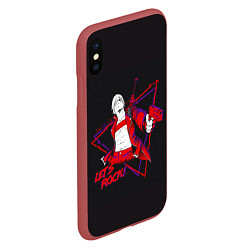 Чехол iPhone XS Max матовый Lets Rock DMC, цвет: 3D-красный — фото 2
