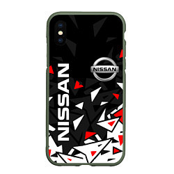 Чехол iPhone XS Max матовый NISSAN НИССАН ОСКОЛКИ