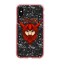 Чехол iPhone XS Max матовый Valheim красный викинг, цвет: 3D-баблгам