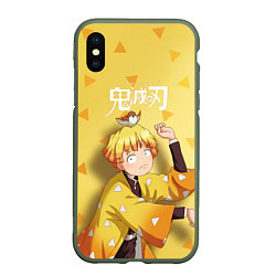 Чехол iPhone XS Max матовый Zenitsu Agatsuma Kimetsu no Yaiba