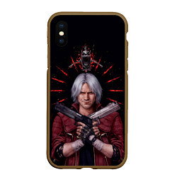 Чехол iPhone XS Max матовый Saint Dante, цвет: 3D-коричневый