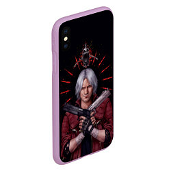 Чехол iPhone XS Max матовый Saint Dante, цвет: 3D-сиреневый — фото 2