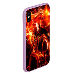 Чехол iPhone XS Max матовый Данте в огне, цвет: 3D-сиреневый — фото 2