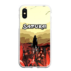 Чехол iPhone XS Max матовый SAMURAI PROJECT RED, цвет: 3D-белый