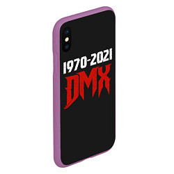 Чехол iPhone XS Max матовый DMX 1970-2021, цвет: 3D-фиолетовый — фото 2