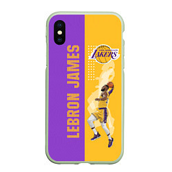 Чехол iPhone XS Max матовый Леброн NBA