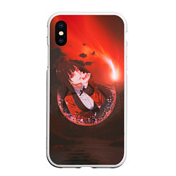 Чехол iPhone XS Max матовый Kakegurui Yumeko Jabami art, цвет: 3D-белый