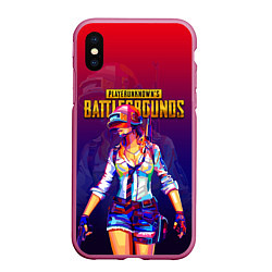 Чехол iPhone XS Max матовый PUBG GIRL ПАБГ ДЕВУШКА