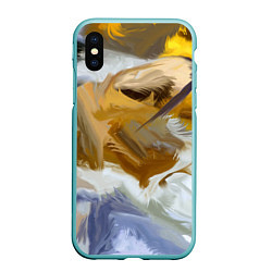 Чехол iPhone XS Max матовый FET, цвет: 3D-мятный
