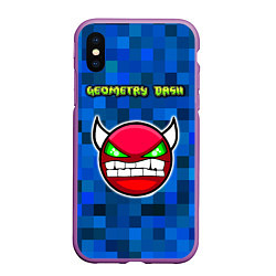 Чехол iPhone XS Max матовый Geometry Dash