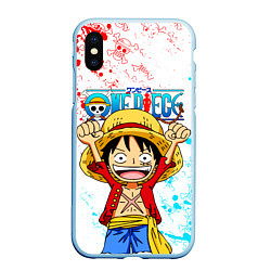 Чехол iPhone XS Max матовый ONE PIECE ВАН ПИС GLITCH