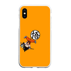 Чехол iPhone XS Max матовый SAIYAN GOKU, цвет: 3D-белый