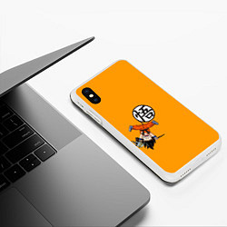 Чехол iPhone XS Max матовый SAIYAN GOKU, цвет: 3D-белый — фото 2