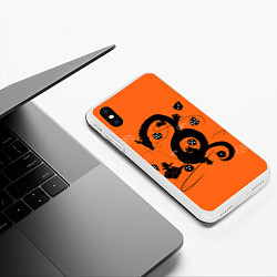 Чехол iPhone XS Max матовый Драконьи яйца, цвет: 3D-белый — фото 2