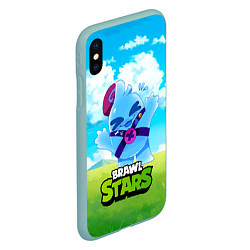 Чехол iPhone XS Max матовый Сквик Squeak Brawl Stars, цвет: 3D-мятный — фото 2