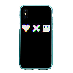 Чехол iPhone XS Max матовый Love Death and Robots Glitch