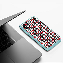 Чехол iPhone XS Max матовый SODA LUV КАРТОЧНЫЕ МАСТИ, цвет: 3D-мятный — фото 2
