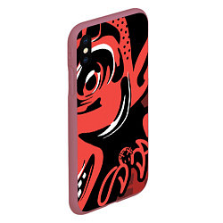 Чехол iPhone XS Max матовый SODA LUV БЛЭСС ГАД, цвет: 3D-малиновый — фото 2