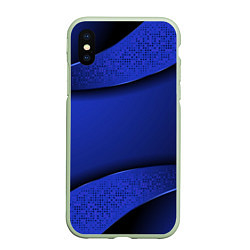 Чехол iPhone XS Max матовый 3D BLUE Вечерний синий цвет, цвет: 3D-салатовый